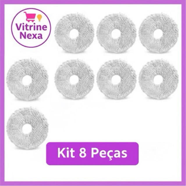 Kit Refil Mop para Robô Aspirador Compatível Xiaomi S10+ S20+ X10+ X20+ X20 Max X20 pro Roborock Qrevo Ecovacs