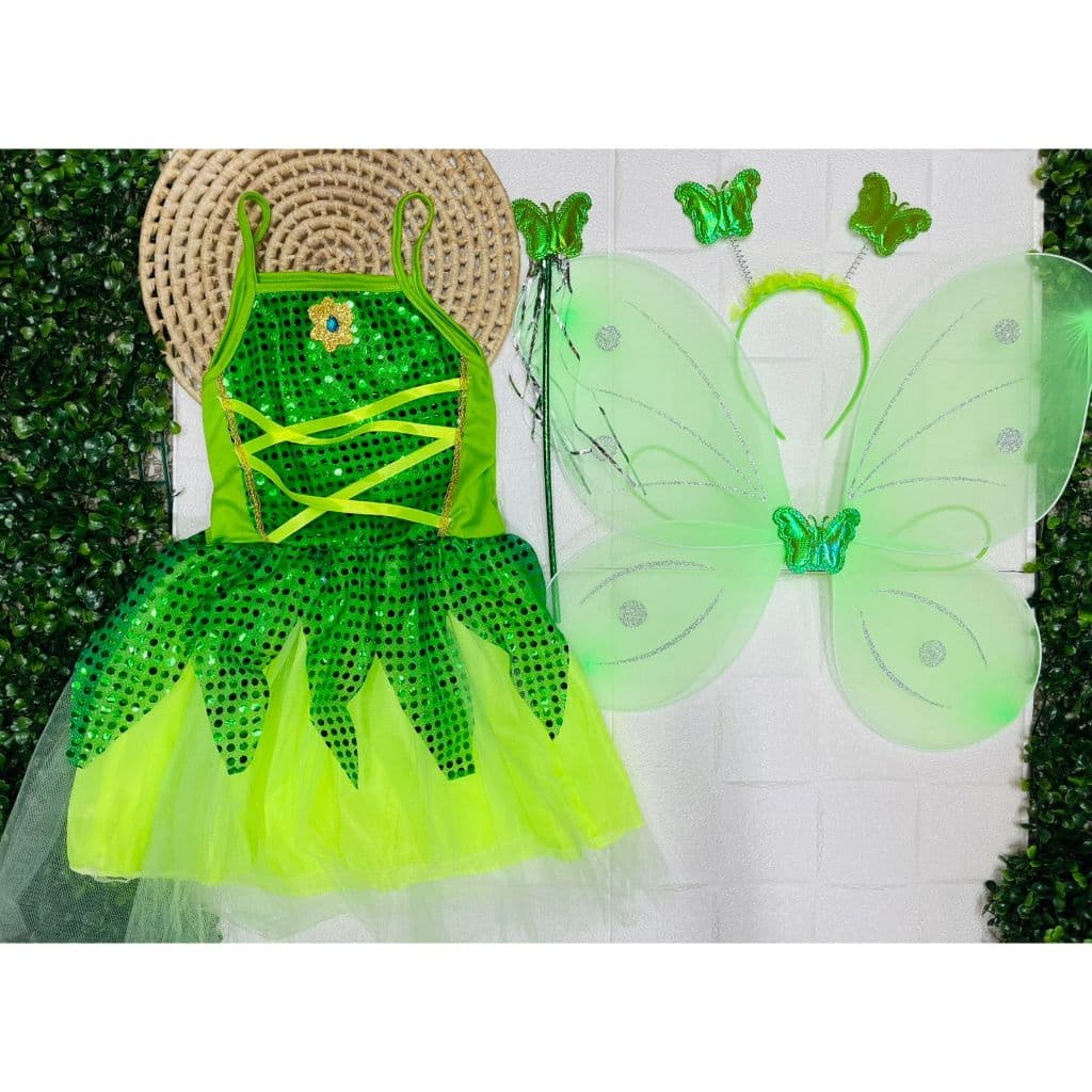 Fantasia Infantil Sininho com Asa Fadinha Tinkerbell