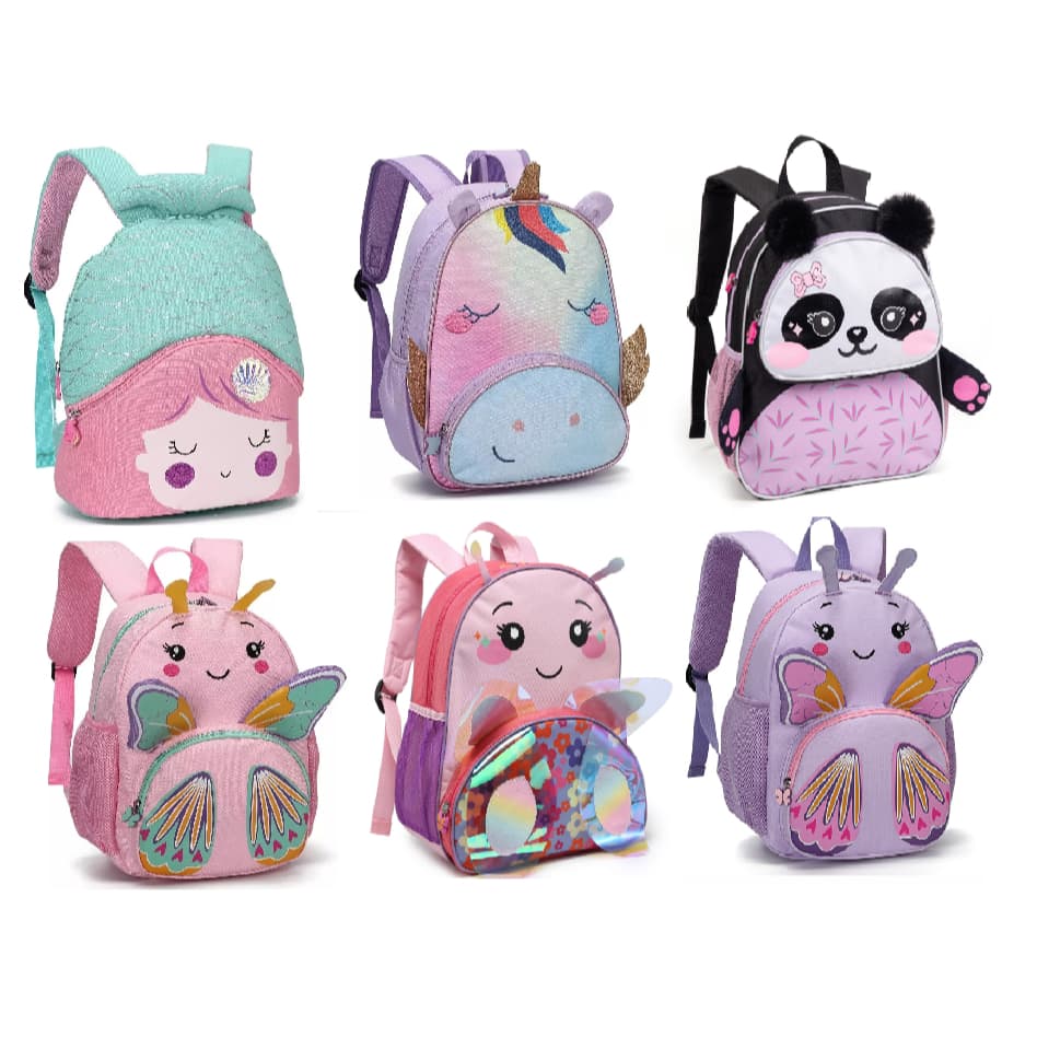 Mochilinha Bebê Menina Escolar/creche Infantil Bichinhos 3d