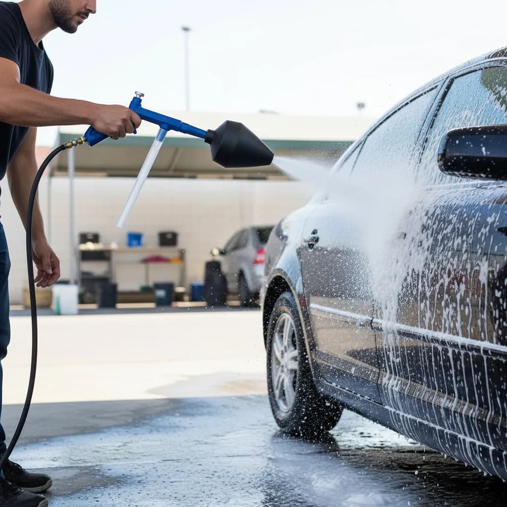 Gerador de Espuma tipo snow foam para compressor de ar  - lavagem de carro e motos lava jato