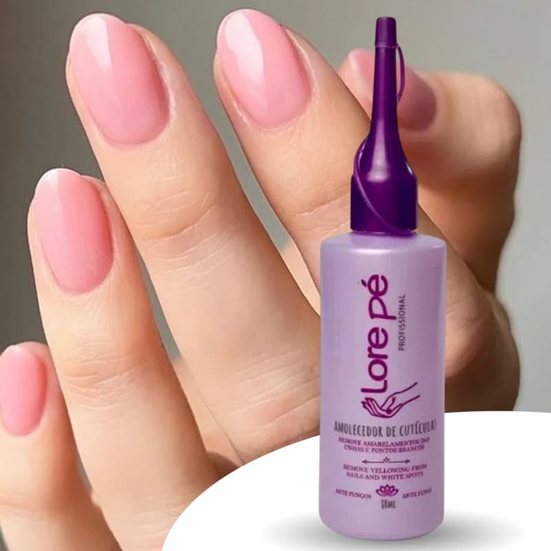 Amolecedor De Cutículas Lore Pé 80ml Emoliente Profissional Para Unhas E Cutículas