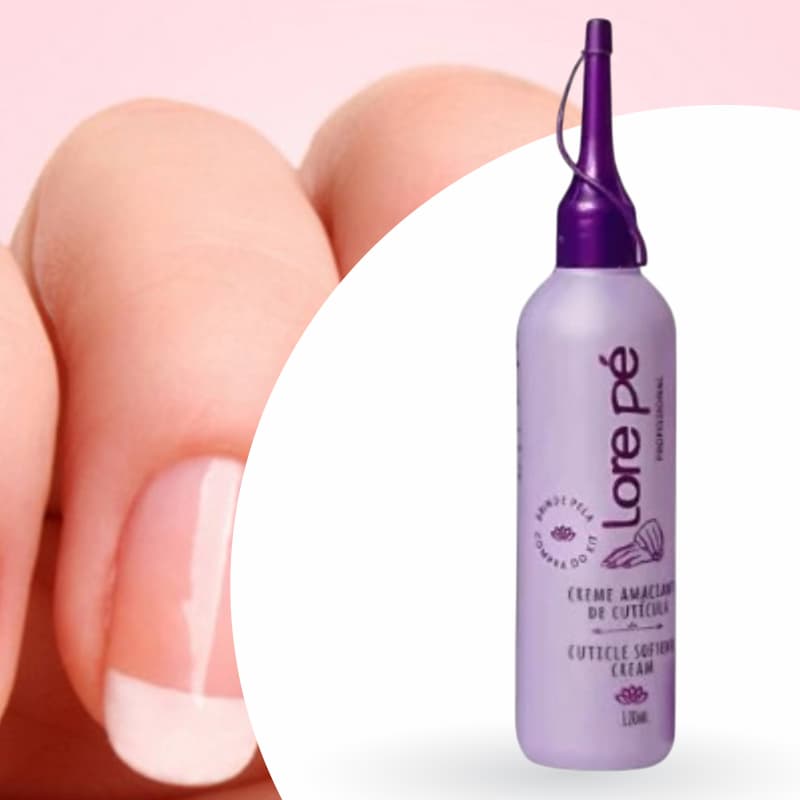 Amaciante de Cutículas Lore Pé 120ml Creme Emoliente Profissional para Unhas e Cutículas
