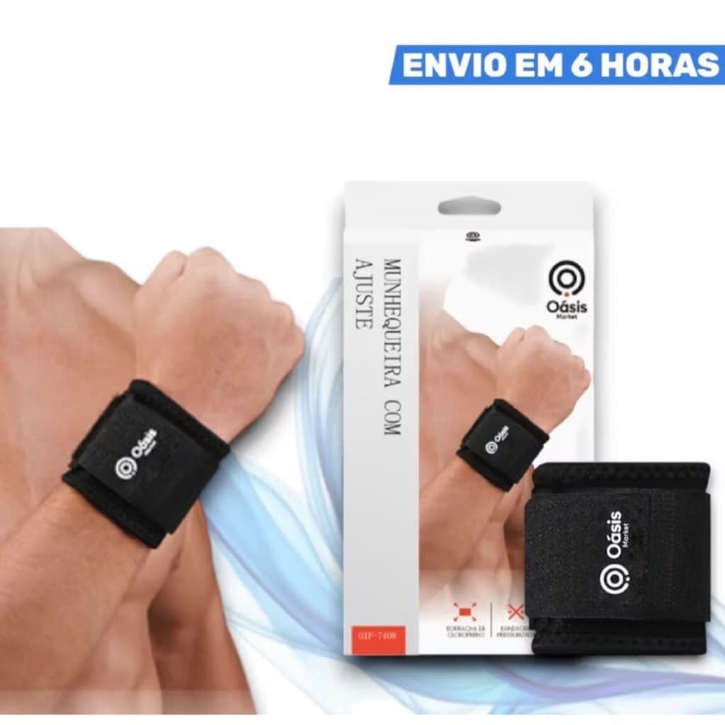 Munhequeira Protetora Anatômica Pulso Neoprene Ajustável Tendinite Artrite Alivia Dor Protetor