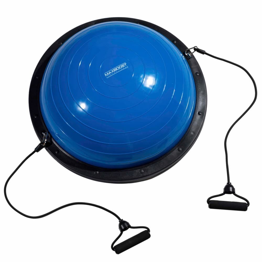 Bosu Ball Meia Bola Suíça Dome 58cm Maxboost Alça  Bomba De Ar Prancha Pilates Academia