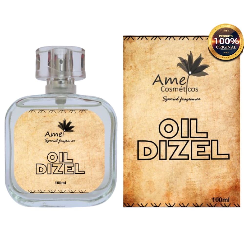 Oil Dizel Amei Cosméticos Perfume Masculino 100ml Alta Fixação Essência Importada Parfum