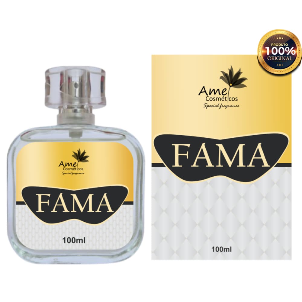 Fama Amei Cosméticos Perfume Feminino 100ml Alta Fixação Essência Importada Parfum