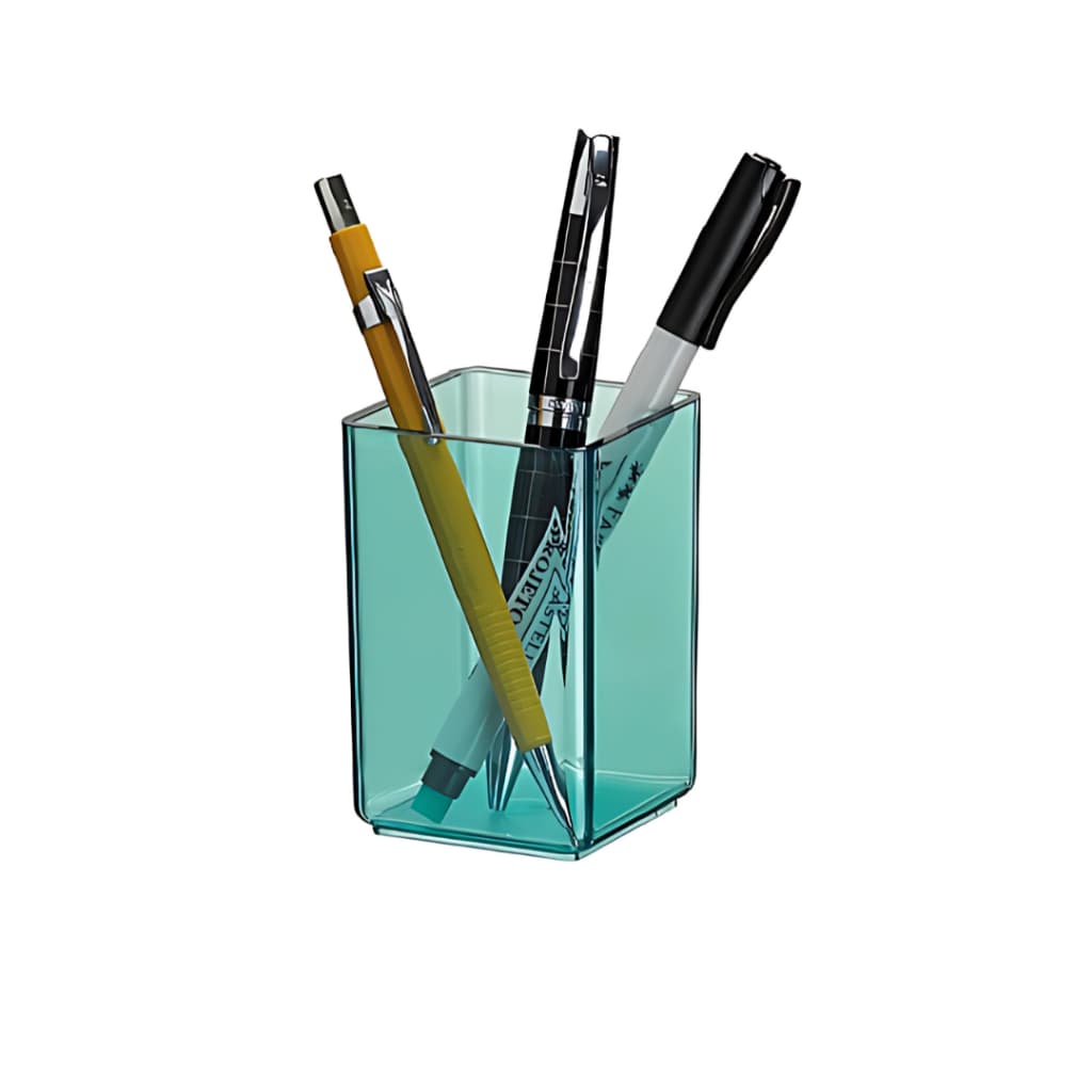 Porta-Lápis Acrílico Organizador de Mesa Escritório Canetas Lápis Papelaria Acrimet 933 (Cor: Verde Clear)