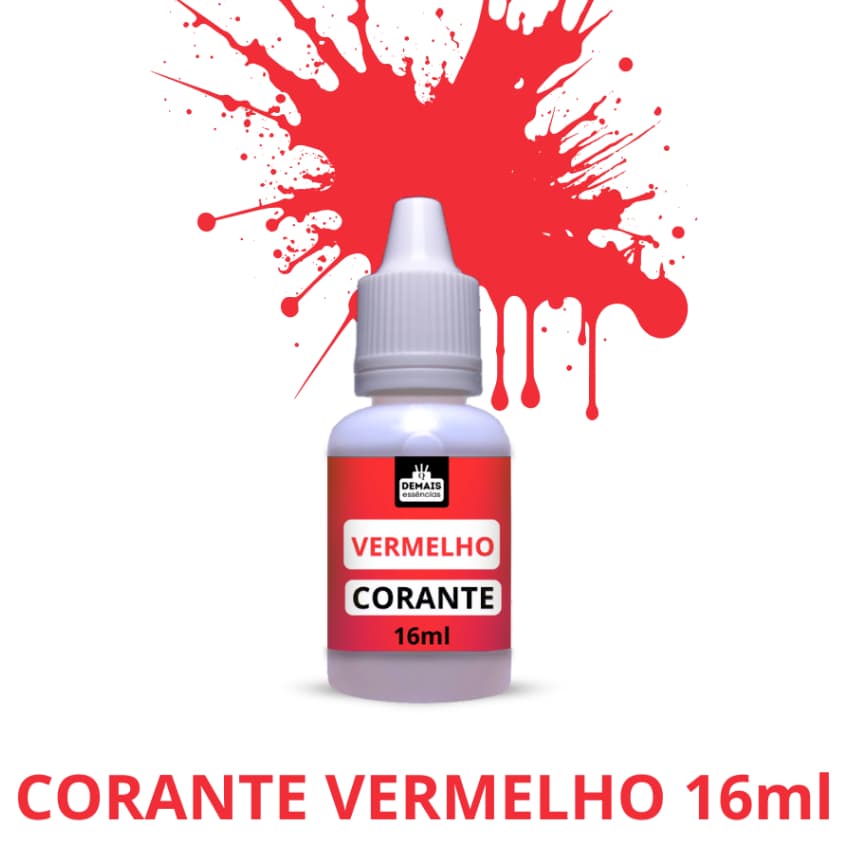 Corante Cosmético VERMELHO - 16 ml - para Sabonetes e Cosméticos ( PRODUTO NÃO COMESTIVÉL )
