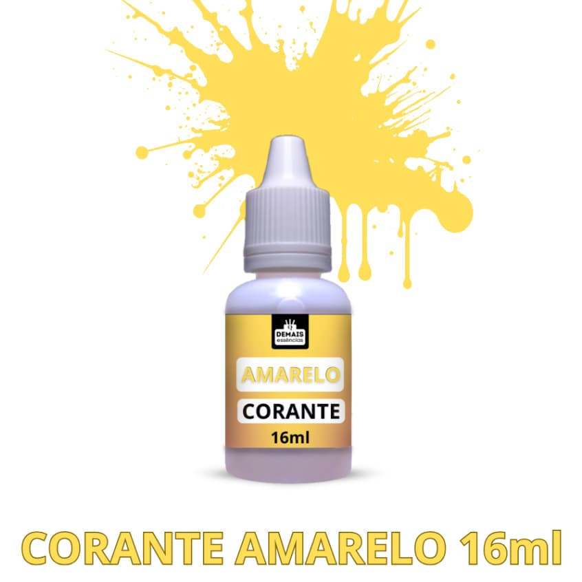 Corante Cosmético AMARELO - 16 ml - para Sabonetes e Cosméticos ( NÃO COMESTIVÉL !)