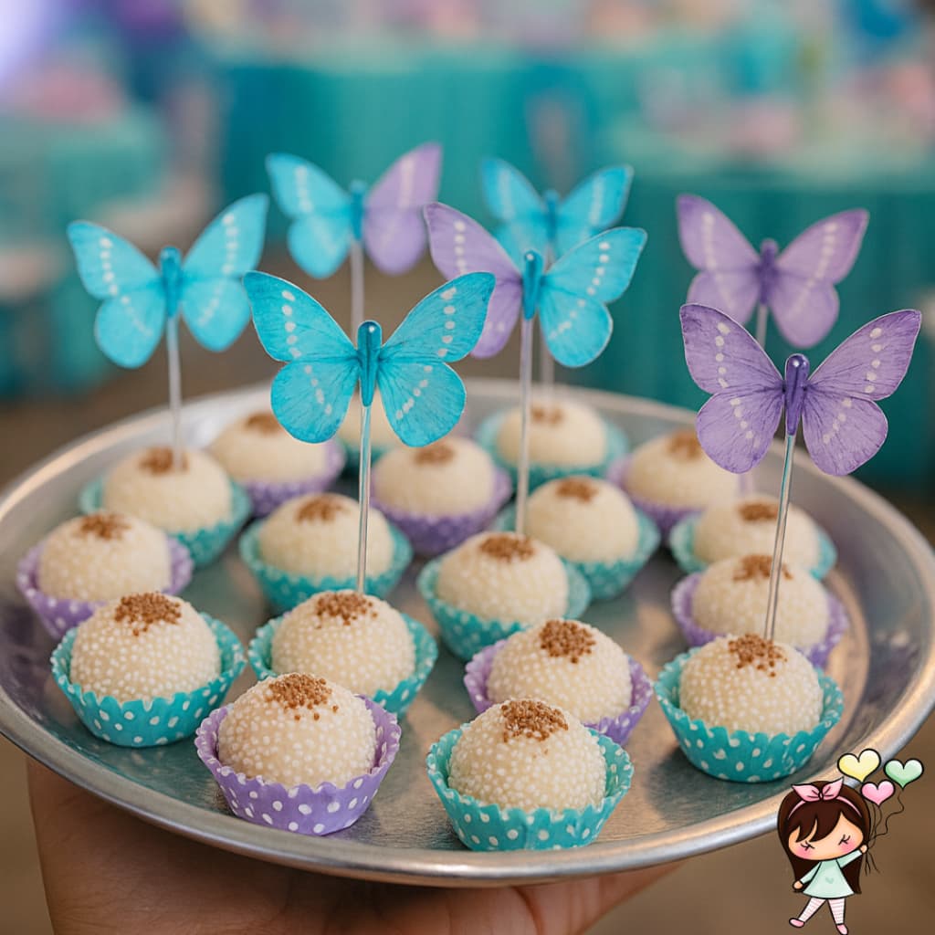 Kit toppers para docinhos Borboletas | Decoração de docinhos | Festa Jardim Encantado