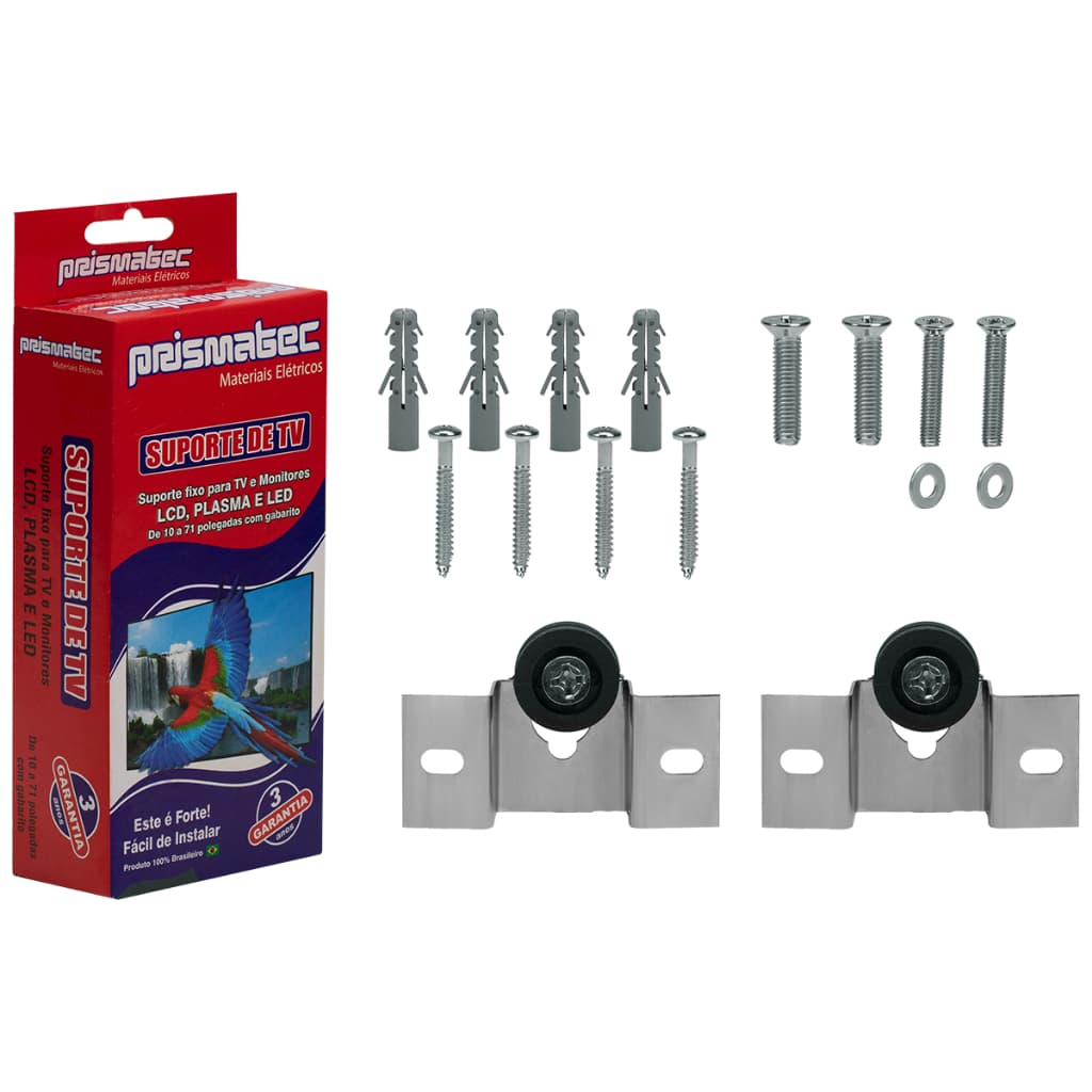 Suporte de TV Prismatec — Modelo Fixo para LCD, Plasma e LED 33 - 55 polegadas