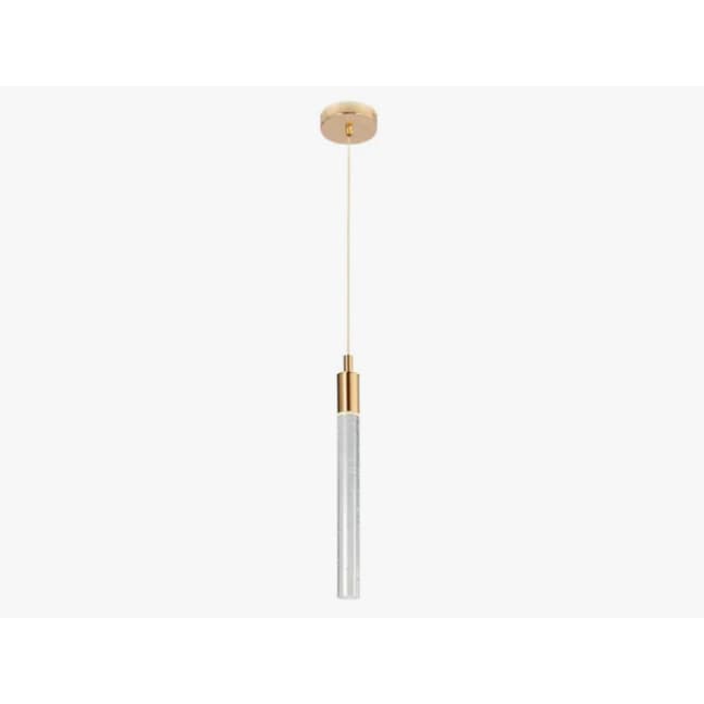 Luminaria Pendente Led Cristal Cilindrico Tubular Lavabo Quarto Sala Banheiro 3 em 1