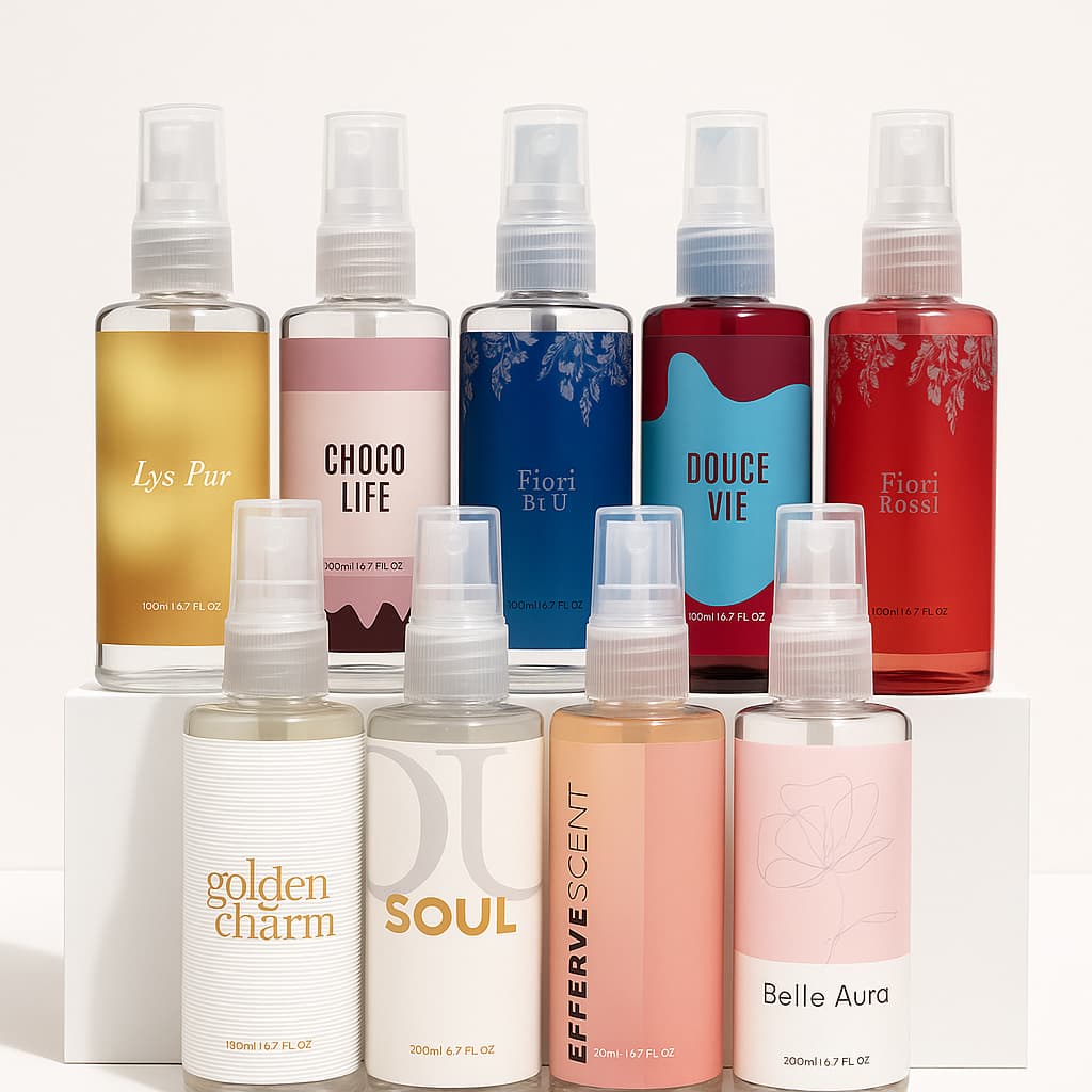 Body Splash Feminino 200ml Cheiro Perfume Famosos Fragrâncias Exclusivas