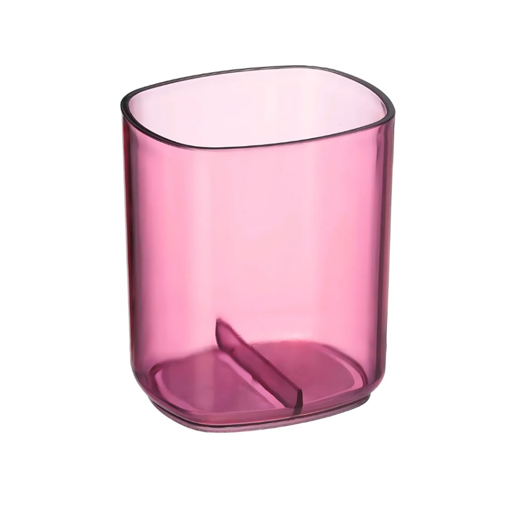 Porta Lápis Caneta Jumbo Organizador Mesa Plástico Materiais Escritório Porta Objetos Multiuso Acrimet Cor: Rosa Clear