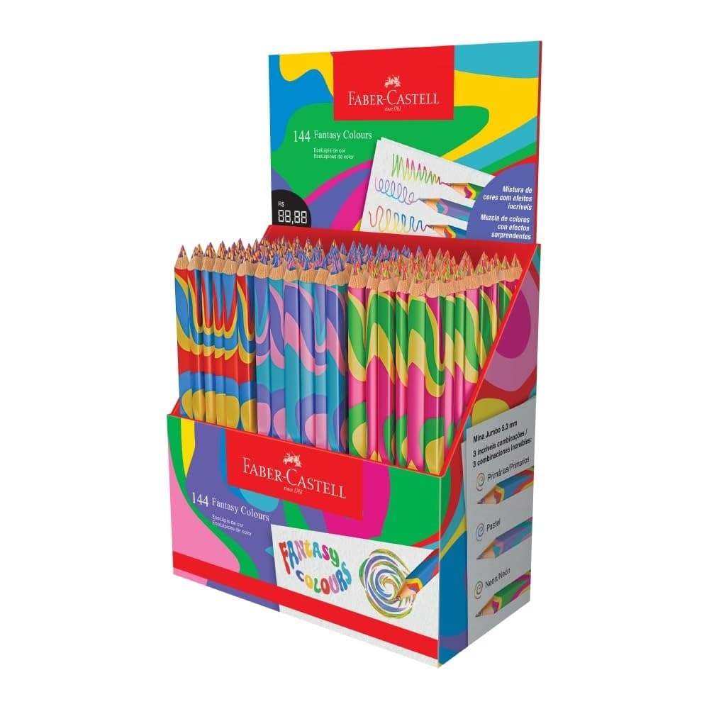 Lápis De Cor Jumbo Fantasy Colours Kit C/ 3 Un Faber-castell