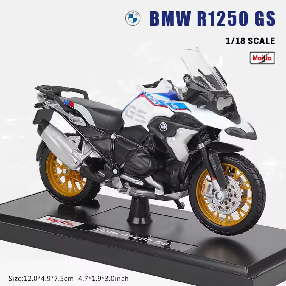 Miniatura Moto BMW R1250 GS, BMW R1200 GS, YAMAHA MT-07, HONDA AFRICA TWIN