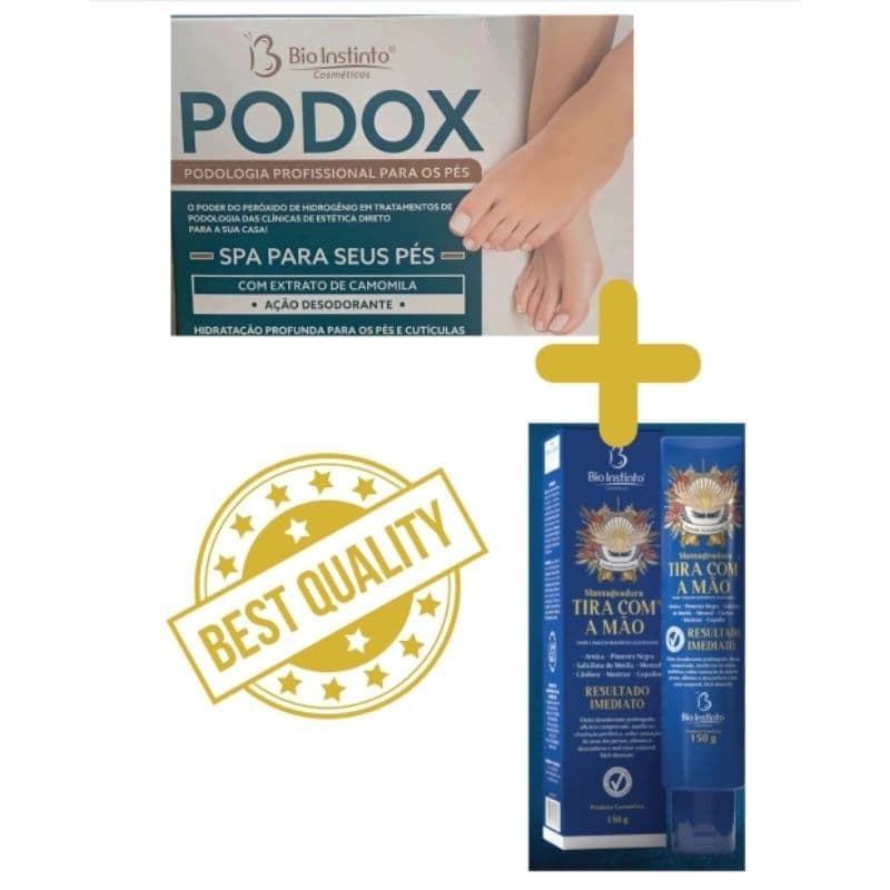 Kit SPA dos pés Podox + Creme de massagem Tira com a mão para alívio de pernas cansadas
