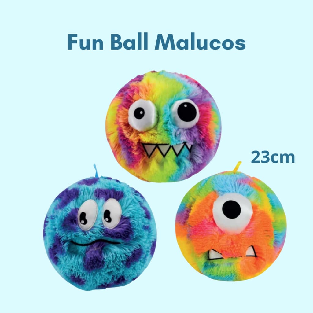 Pelúcia Bola Inflável Malucos Acompanha Bomba 23cm Diâmetro - Sortido