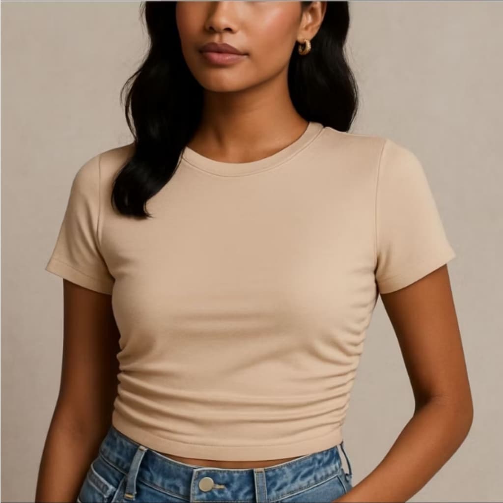 blusa baby tee slim justa ao corpo