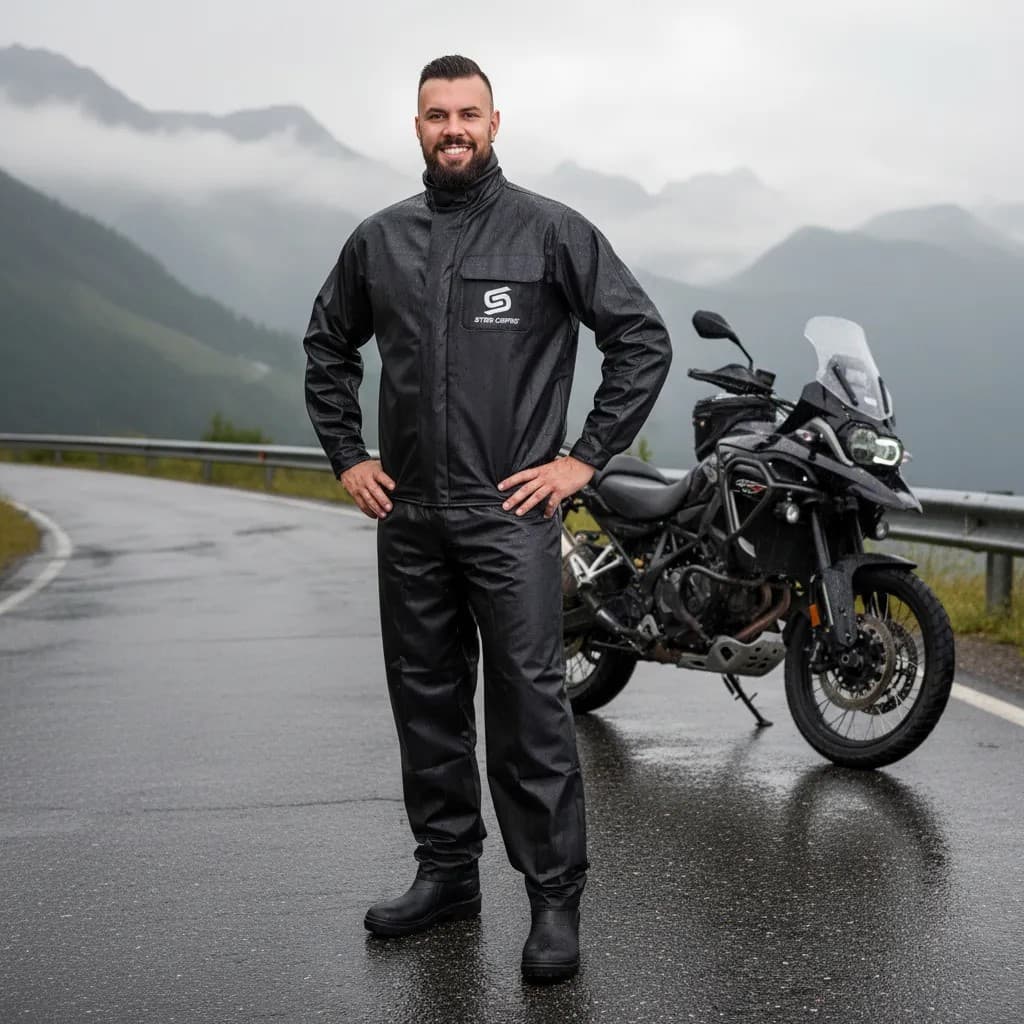 CAPA DE CHUVA MOTOBOY MOTOQUEIRO IMPERMEÁVEL UNISSEX STAR CAPAS