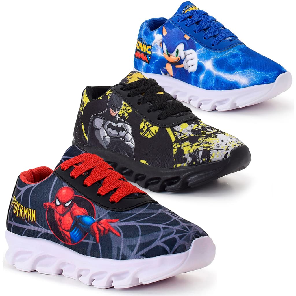 Kit 3 Tênis Infantil Menino Casual Super Macio e Confortável Lançamento