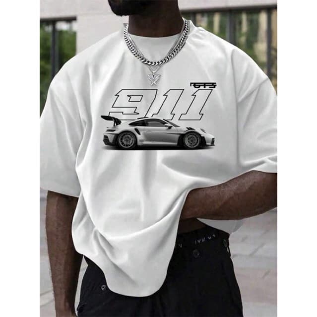 Camiseta Porsche 911 GT3 RS Blusa Carro Esportivo Unissex Algodão Premium Streetwear