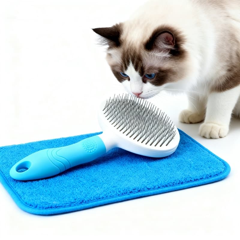 4 Pcs Escova Para Remover Pelo De Gato E Cachorro Design De Dentes Concentrados Limpeza Rapida E Confortavel Para O Pet