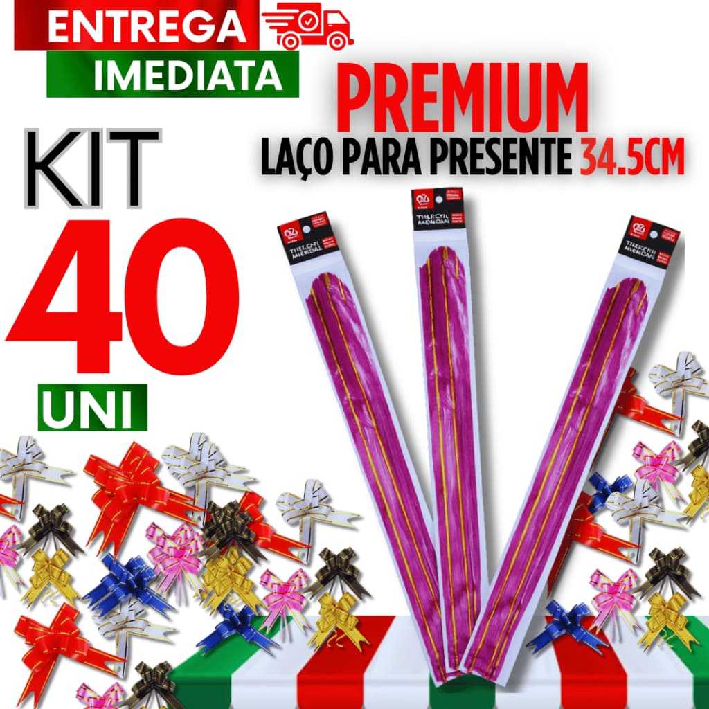 Conjunto laços Para Presente 40 Unidades Ideal Para Selagem de Embalagens para Seus Presentes Qualidade e Resistente