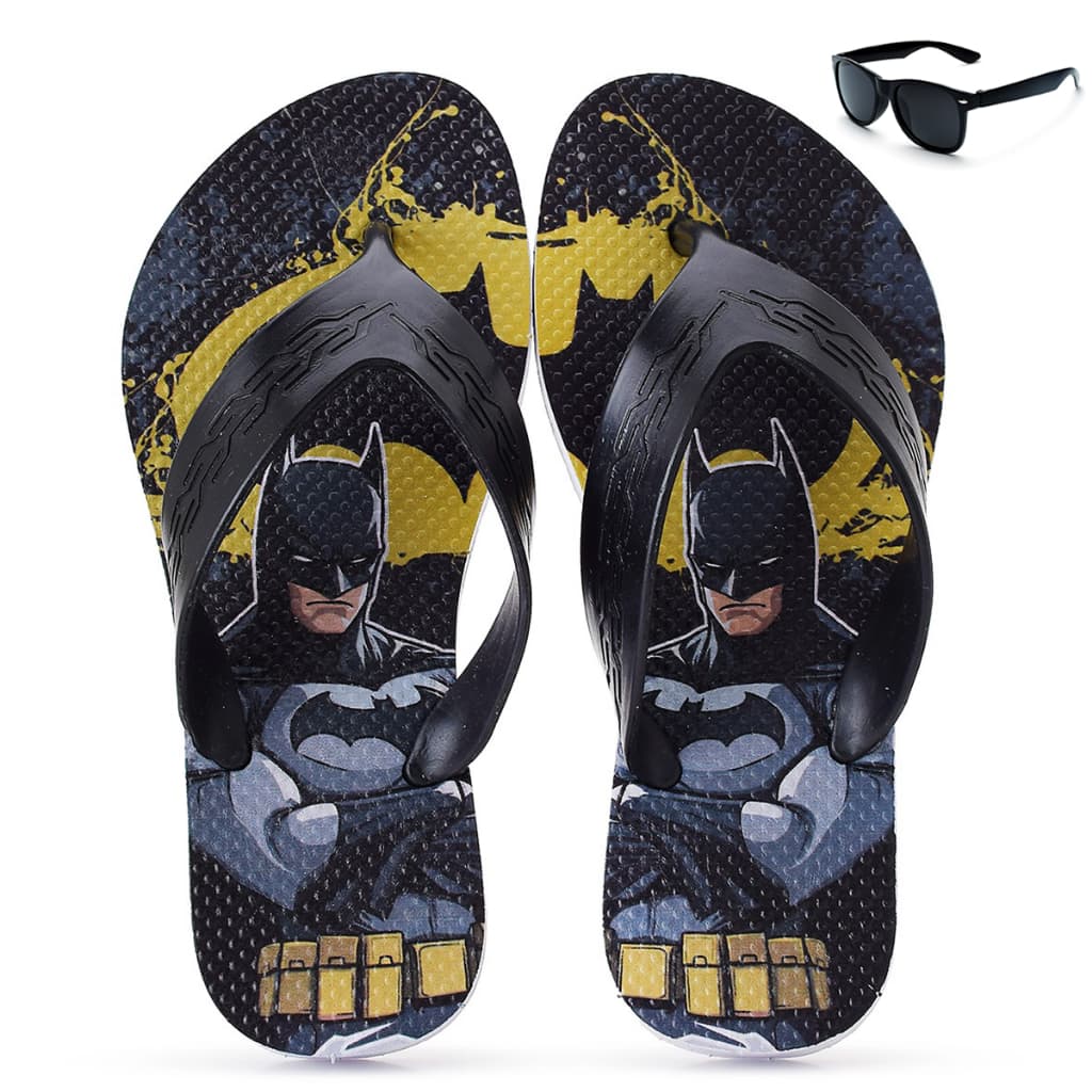 Kit Chinelo Infantil Batman + Óculos Infantil