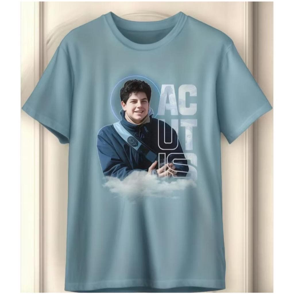 Camiseta Católica Santo Carlo Acutis 100% Algodão Premium Lançamento