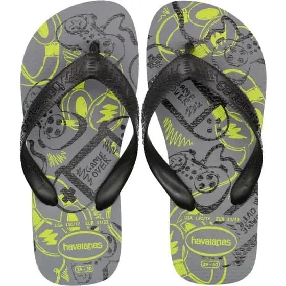 Chinelo Havaianas Infantil Athletic Gamer Original Estampada Conforto Antiderrapante