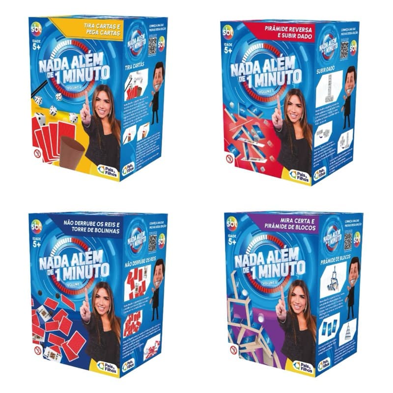 Jogos Nada Além de 1 Minuto – Escolha o Modelo ou Monte o Kit SBT Oficial
