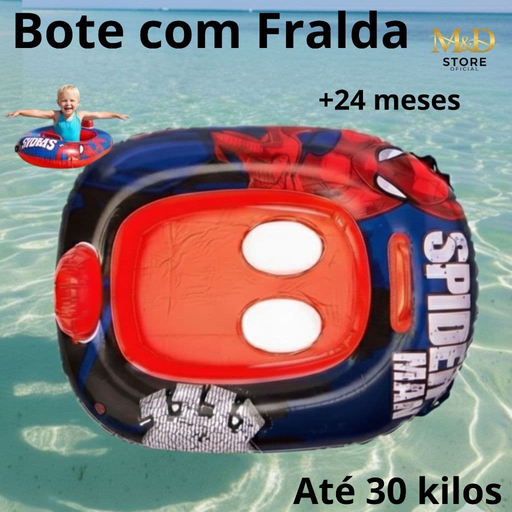 Bote com Fralda Infantil Para Bebês Para Nadar com Segurança em Piscinas e Praias