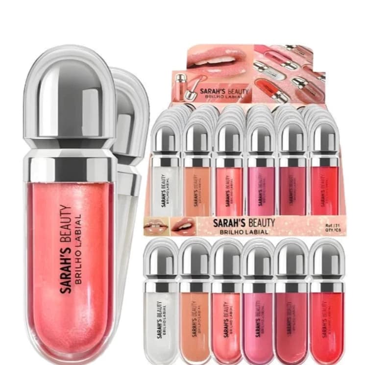 Brilho Labial Óleo Hidratante Gloss Transparente Efeito Vidro