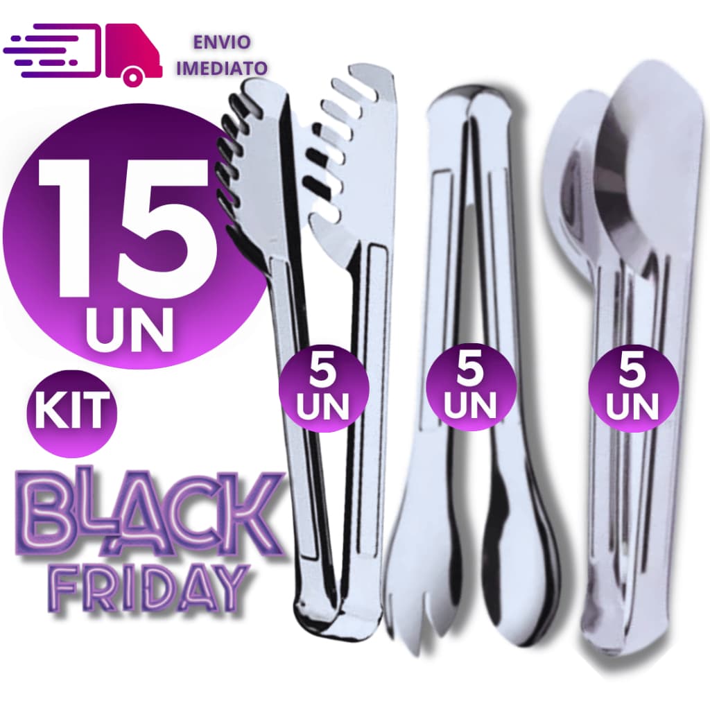 Combo especial com 15 Unidades  Pegador de Massa,  Pegador de Salada, Pegador Universal, para Restaurante Casa 20cm