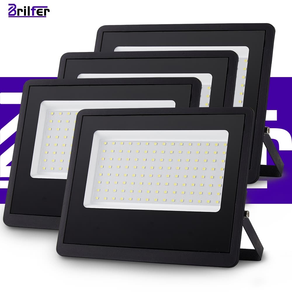 Kit4 Refletor Led 600w Super Brilho IP67 Branco Frio 6500K Alta Durabilidade e Economia