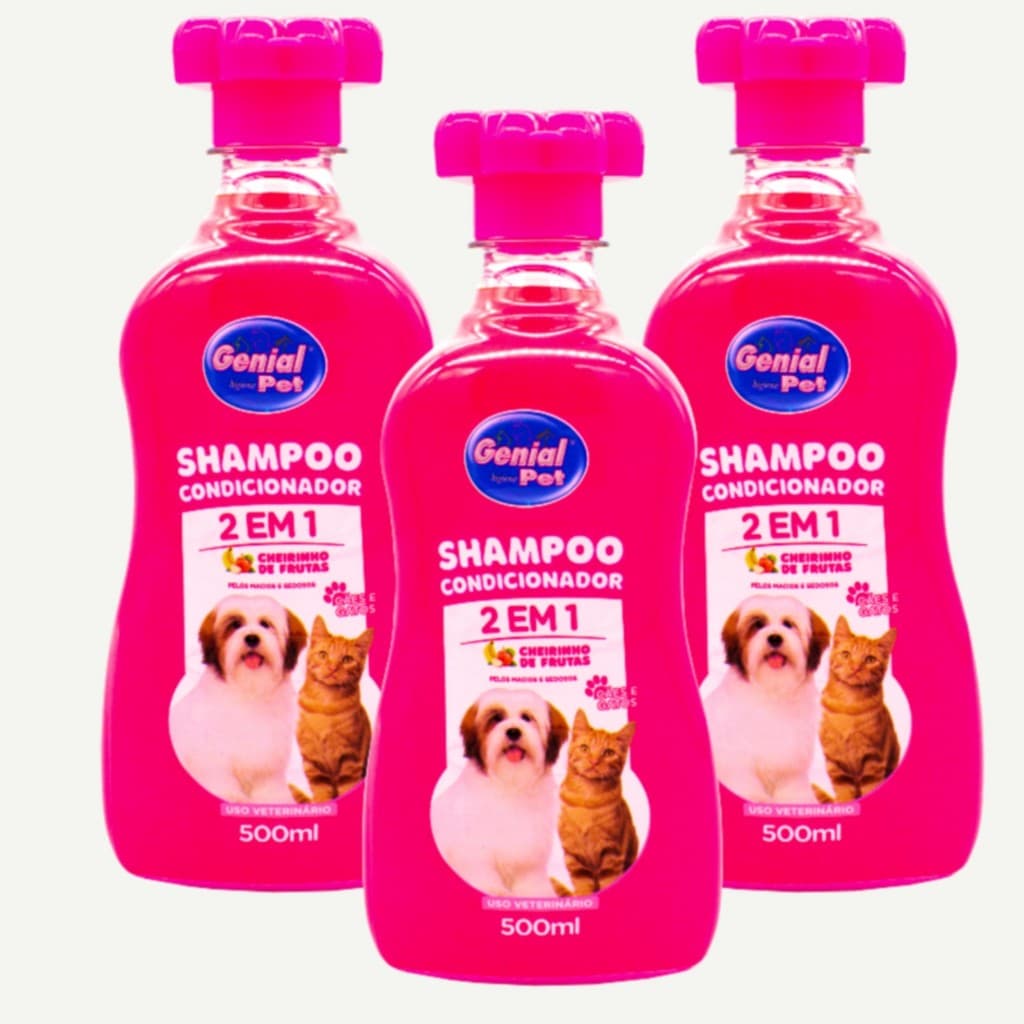 Shampoo com Condicionador Para Pet Cachorros Gatos  2 Em1 Linha Pet-Shop Profissional
