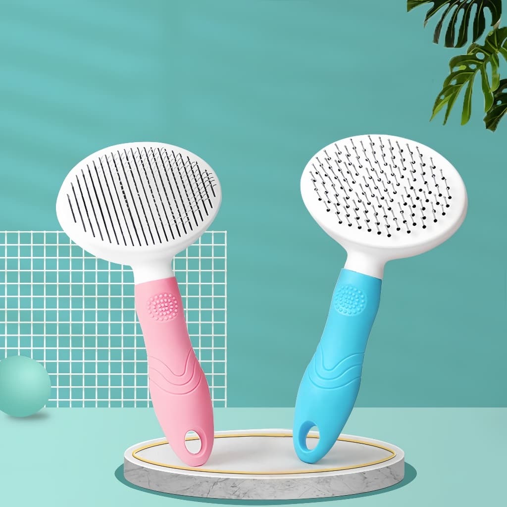 2 Pcs Escova Para Remover Pelo De Gato E Cachorro Design De Dentes Concentrados Limpeza Rapida E Confortavel Para O Pet