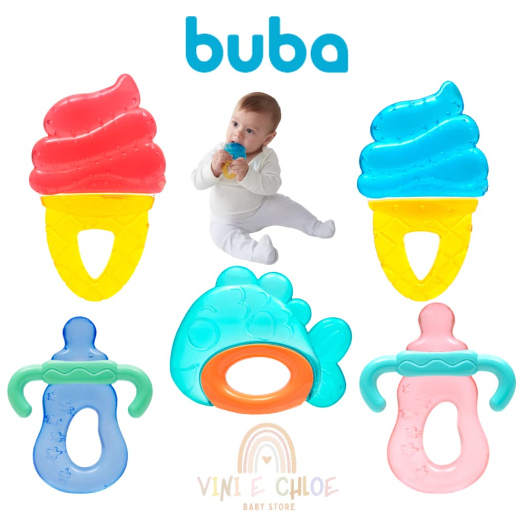 Mordedor com Água Buba Mordedor Massageador Bebê Alívio no Nascimento dos Primeiros Dentes Infantil