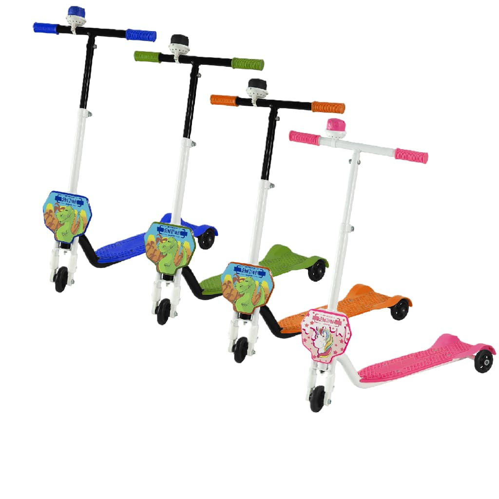 Patinete Infantil Menina e Menino 3 Rodas com Buzina unicornio ou dinossauro Pro Tork Envio Imediato