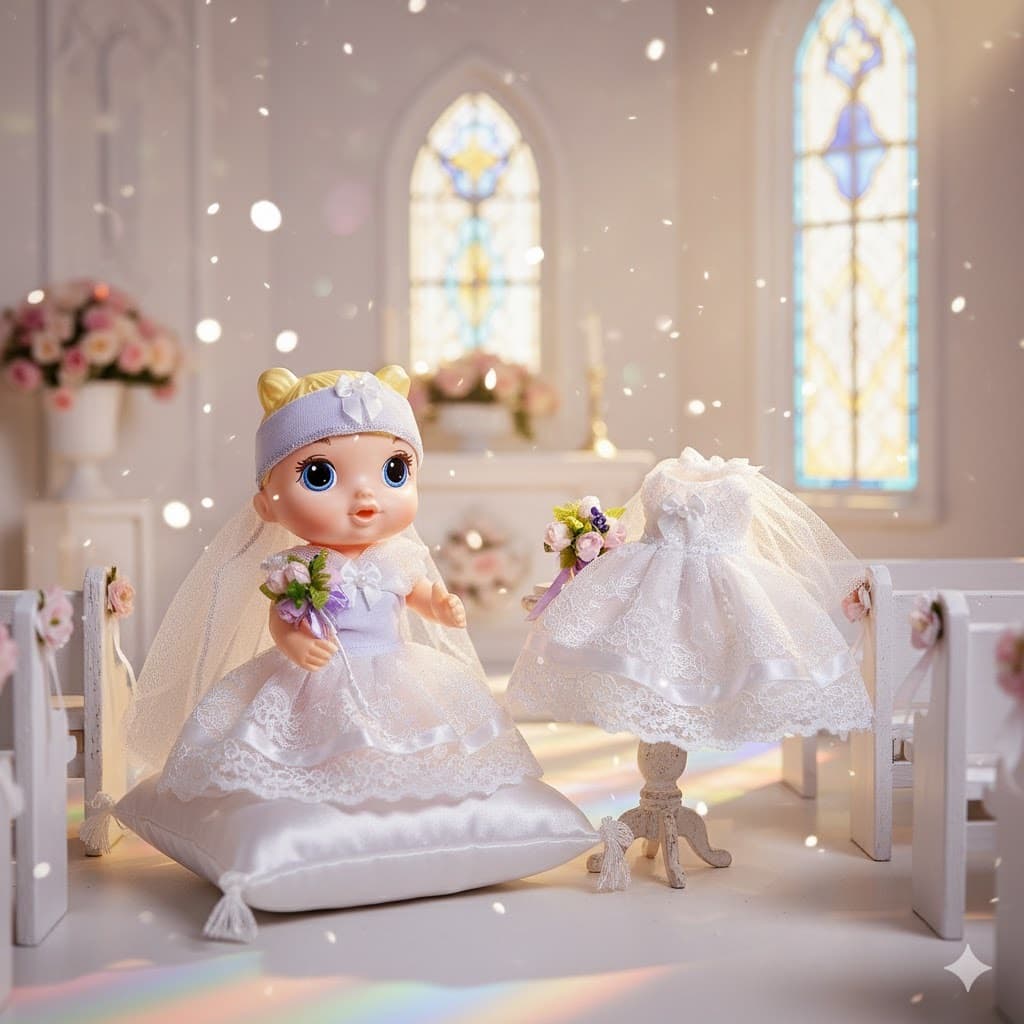 Noiva noivinha Roupinha / Fantasia para boneca baby alive