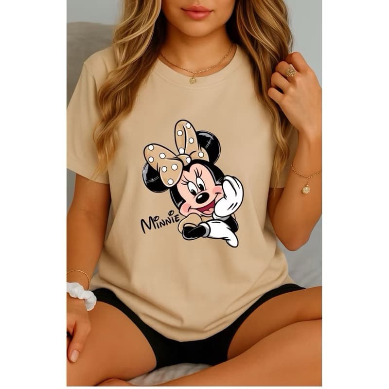 Camiseta Personagem Minnie Mouse Várias Cores 100% Algodão Envio Imediato
