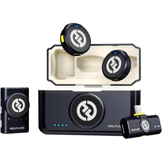 Microfone Hollyland Lark M2 Mini Combo Preto