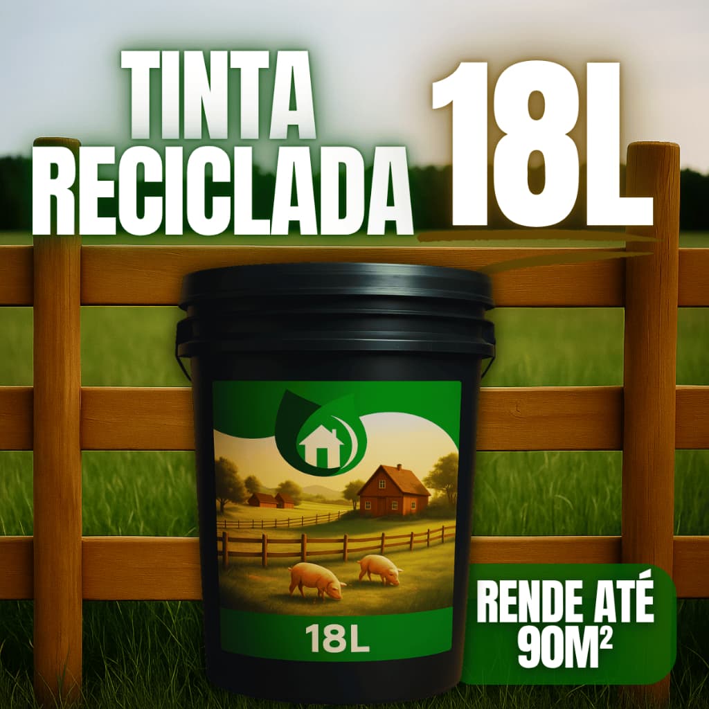 Tinta Óleo Colorado 18L Reciclada Alta Durabilidade e Proteção Para Fazendas, Cercas e Portões