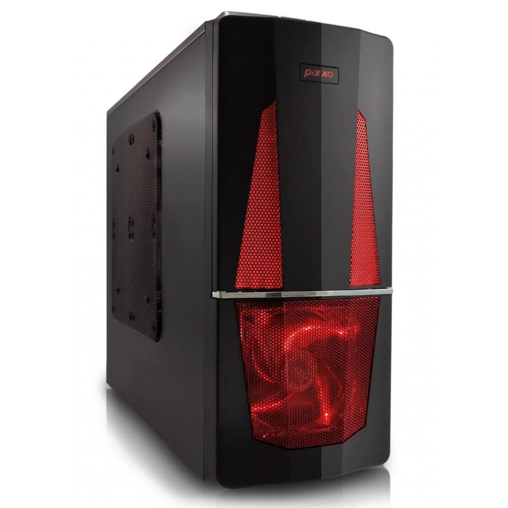 Gabinete Pixxo Gamer Case S/ Fonte Vermelho Usb 3.0 - CG9203EPBB/VERM