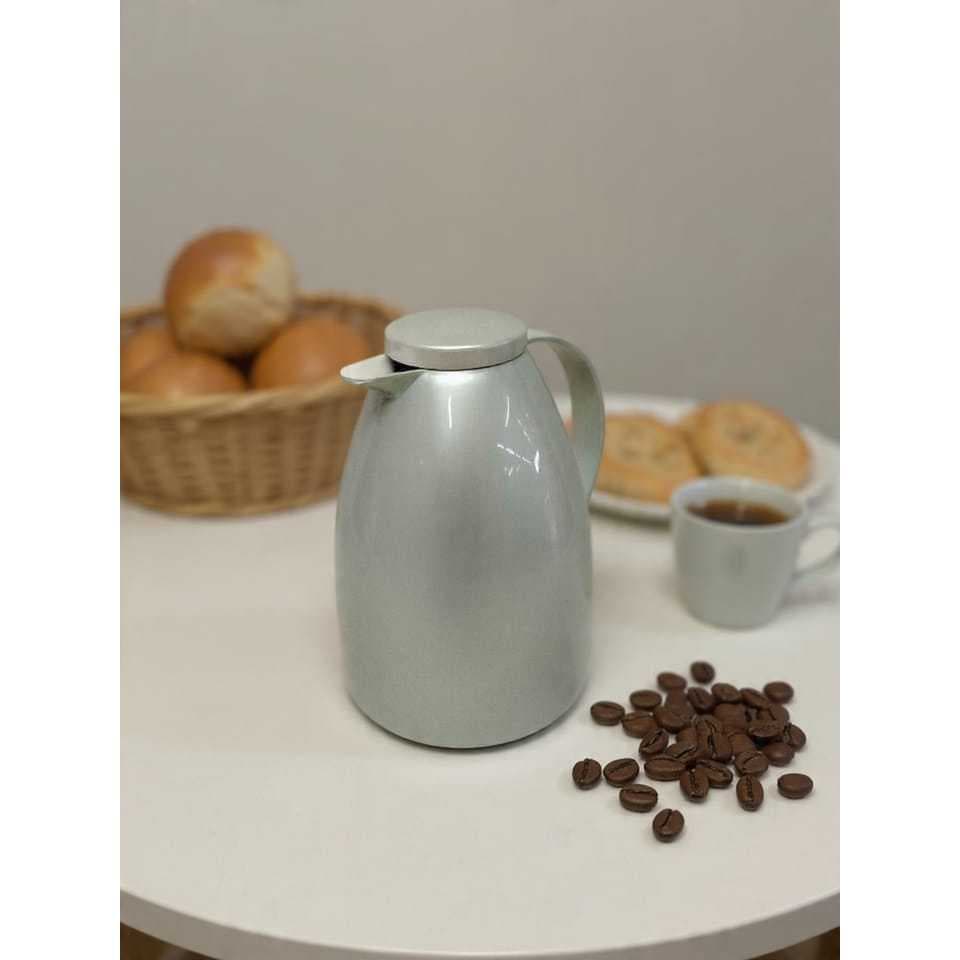 Garrafa Térmica de Café , Chá  Azul Perola 750 ML Bule de Rosca Invicta