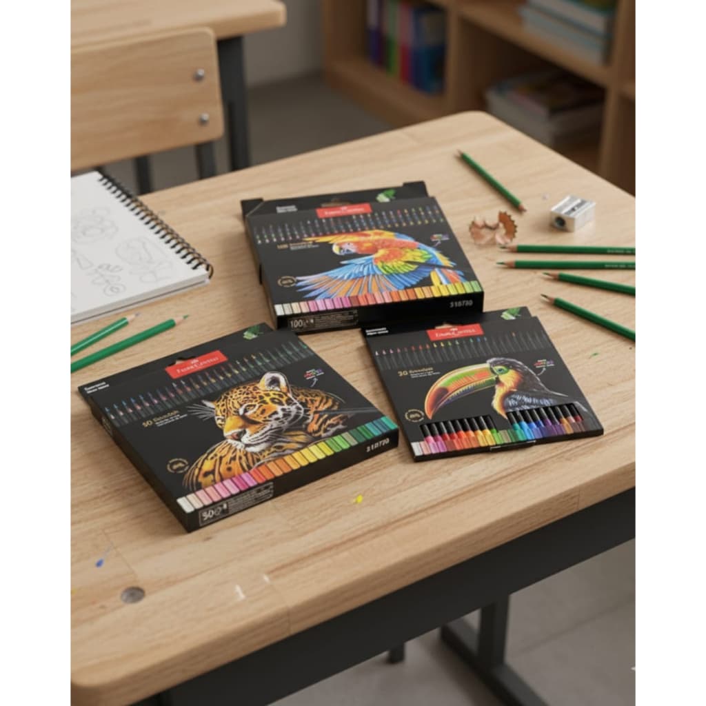 Ecolapis de Cor SuperSoft FaberCastell- 24, 50 E 100 CORES