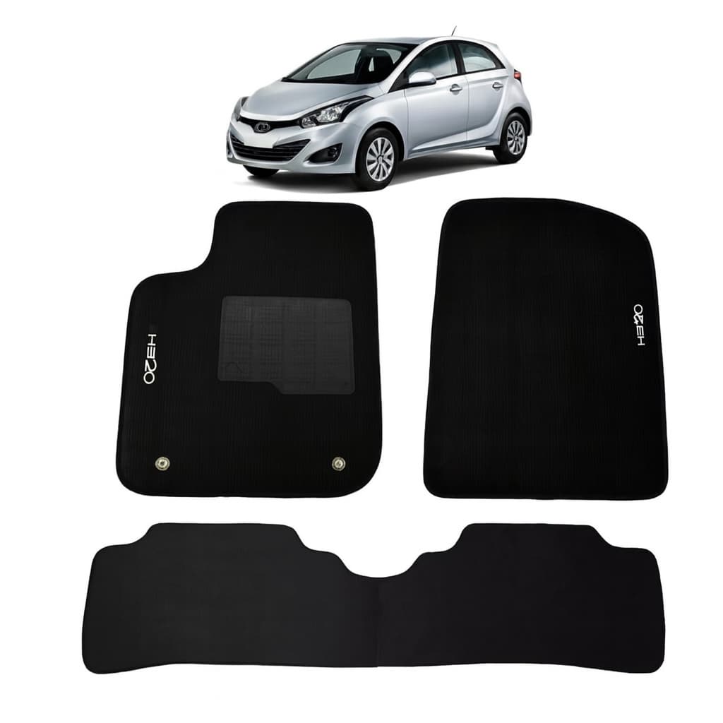 Kit de tapetes 3 Peças específico HB20 2012 13 14 ... 16 17 2018  Carpete Preto