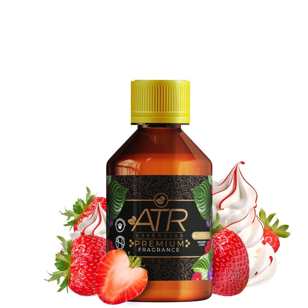 Essência Premium Linha Universal Vollmens Para Sabonetes e Velas - Morango com Chantilly 30g OU 100g