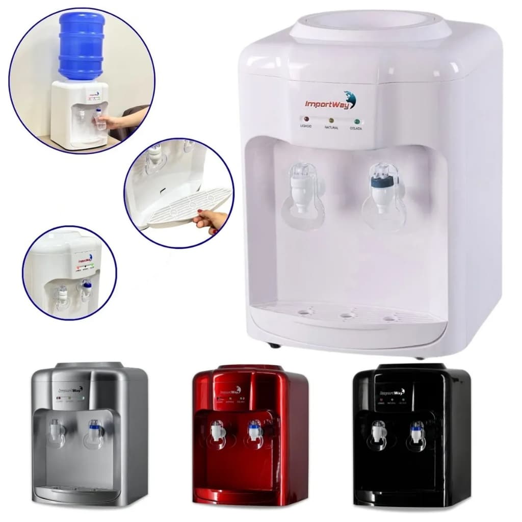 Bebedouro de Água Gelada E Natural Refrigerador com Suporte para Galão de 10 ou 20L